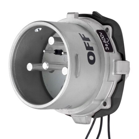 Meltric Pin & Sleeve Inlet, 150 A, 600V AC, Three Phase, 3 Pole, Screw Terminals Wire Connection Type 39-98183-K14-263